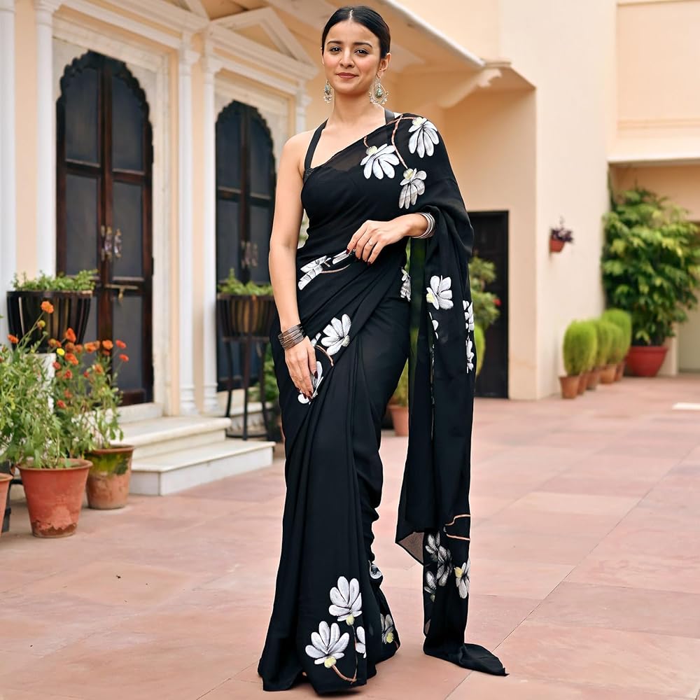 Premium Semi Moslin Sharee ছবি 2