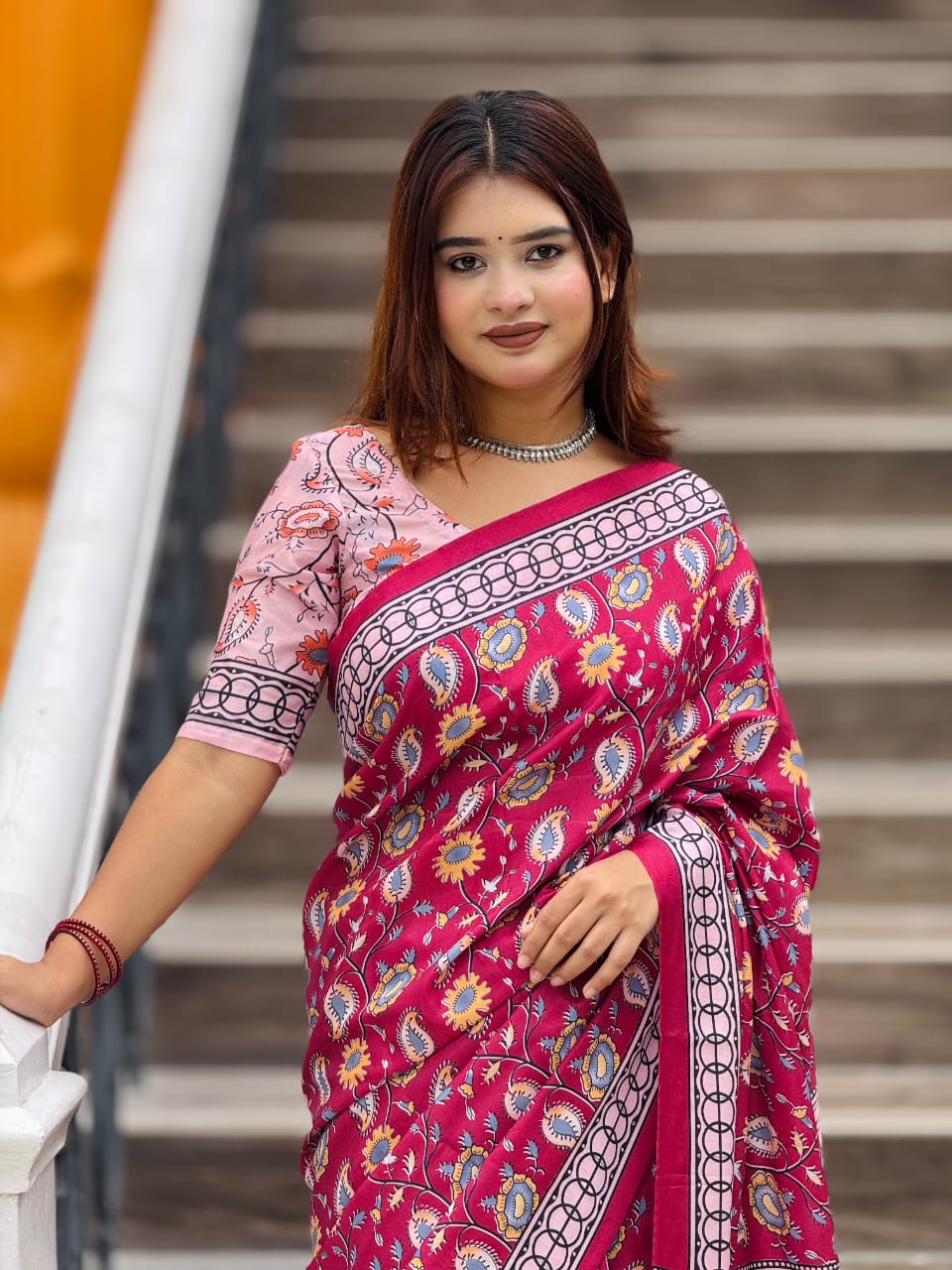 Digital Print sharee with blause pcs ছবি 2