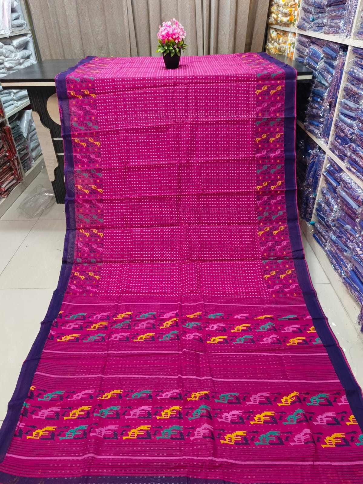 Half Silk Skin Print Sharee ছবি 8