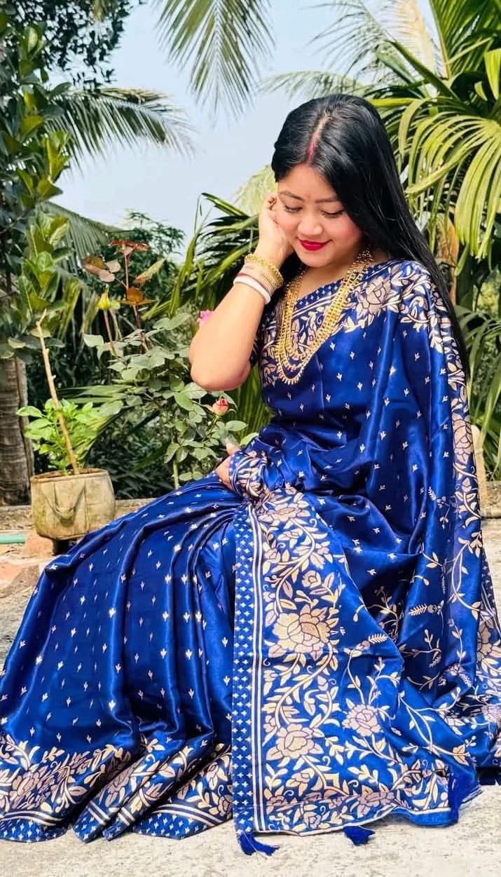 Japani Silk Sharee with Blouse Piece ছবি 4