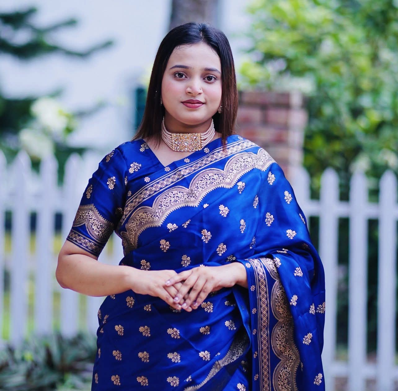Japani Silk Skin Print Sharee with Blouse Piece ছবি 3