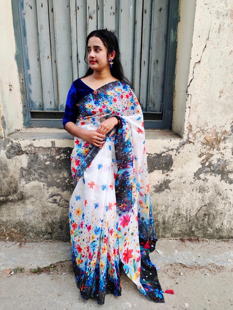 Half Silk Sharee ছবি 2