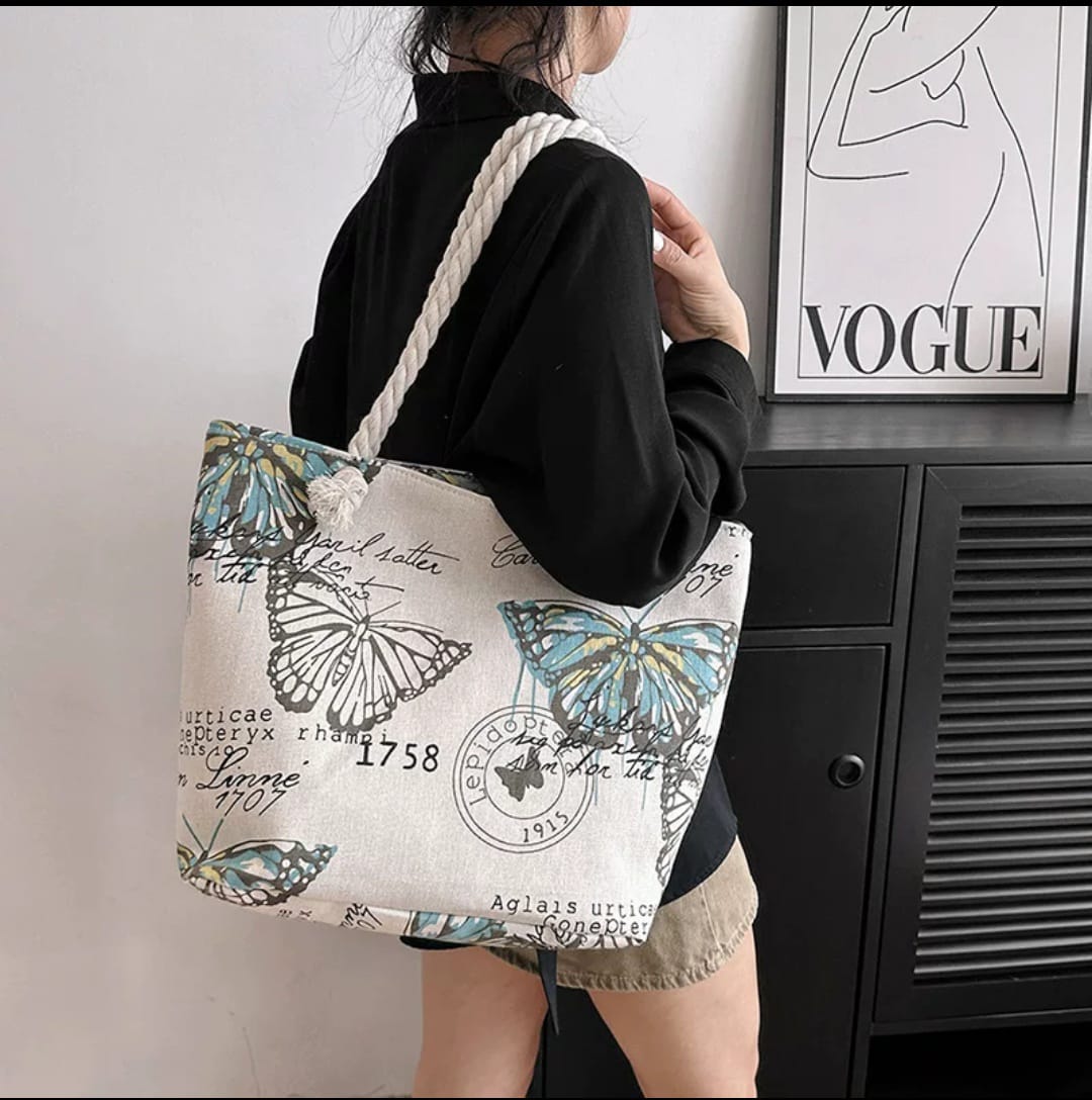 Floral canvas bag ছবি 4