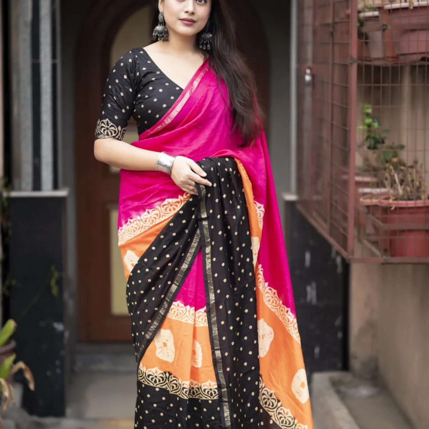 Digital Print Sharee with Blouse ছবি 5