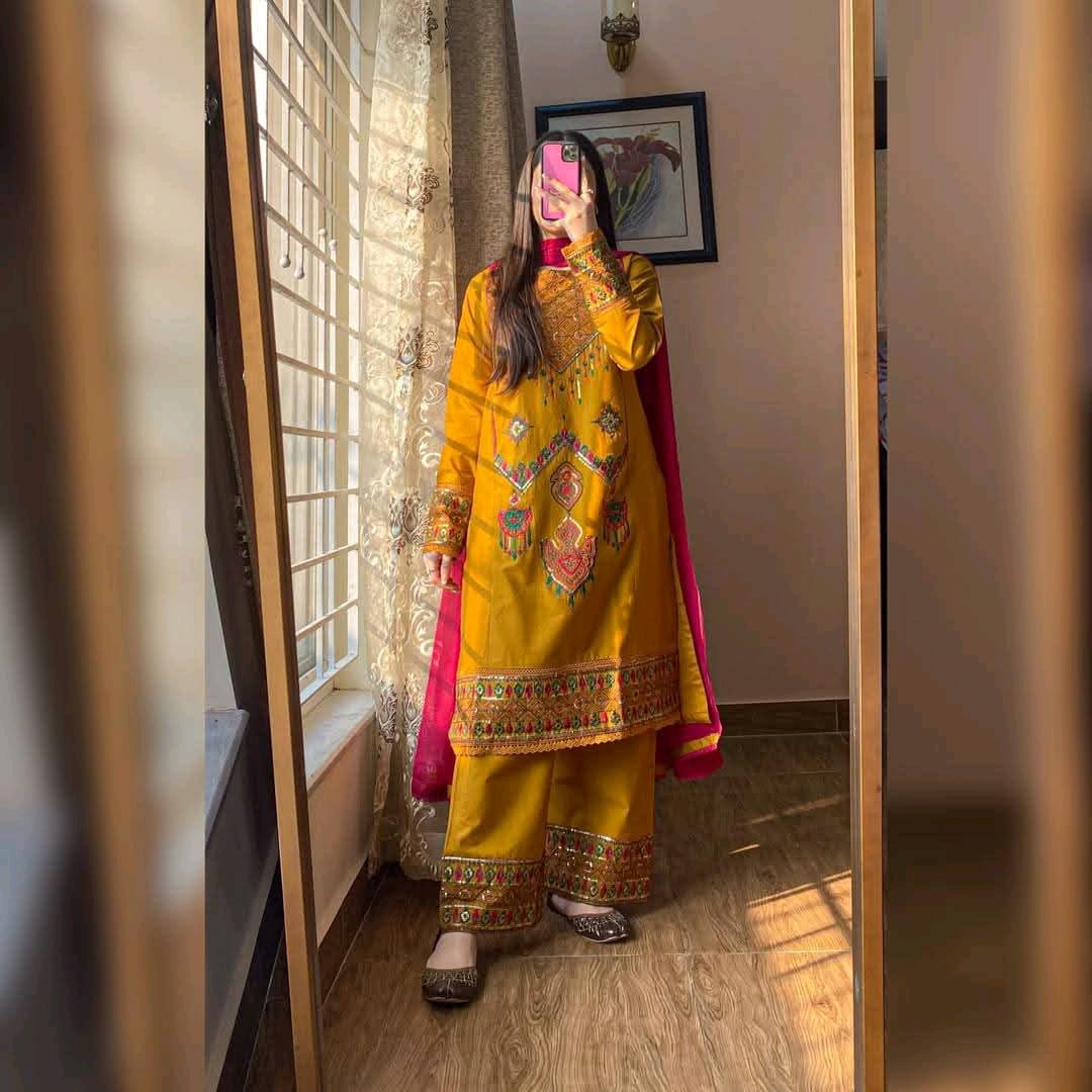 Sequence Embroidery Three  Piece ছবি 2