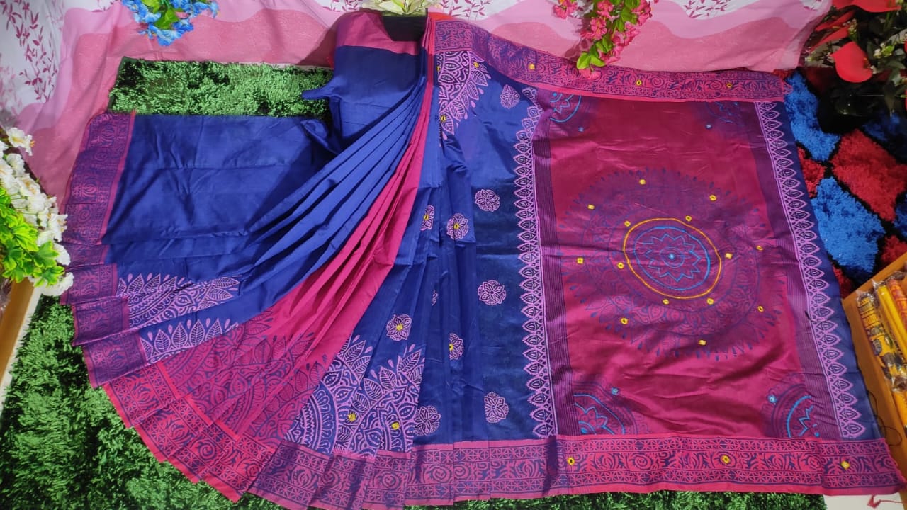 এমব্রয়ডাড়ী ধুপিয়ানসিল্ক শাড়ী ছবি 12