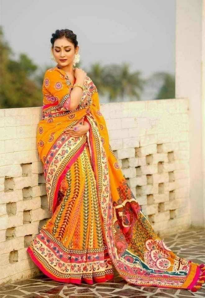 Half silk sharee ছবি 4