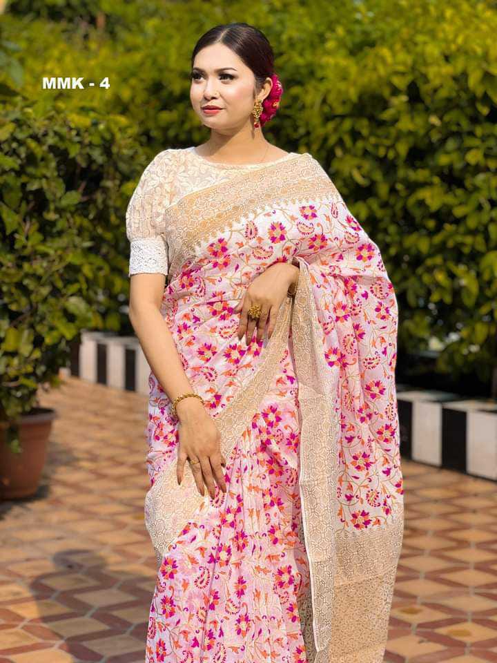 Half silk screen print sharee ছবি 2