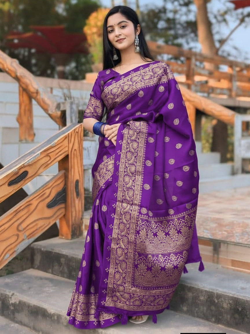 Japani Silk Sharee with Blouse Piece ছবি 10