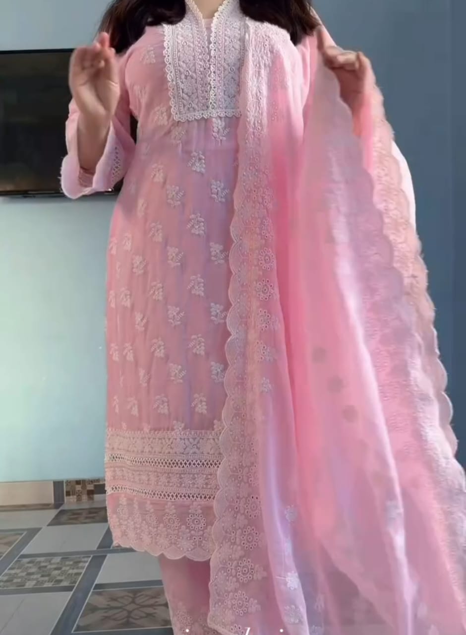 Eid Special Embroidery Three Piece