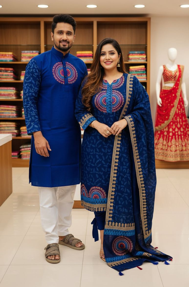 Block Print Three Piece ছবি 6