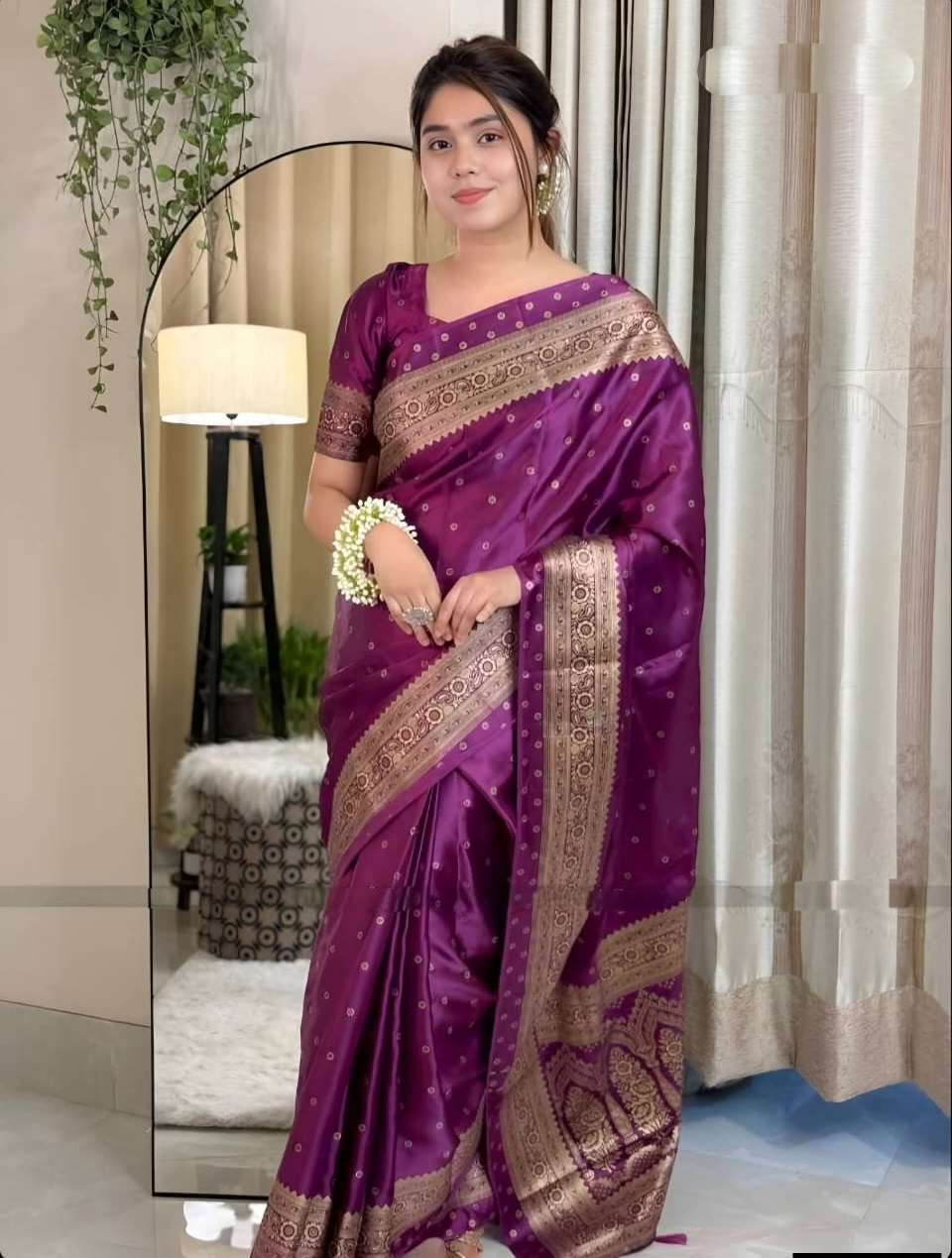 Japani Silk Sharee with Blouse Piece ছবি 17