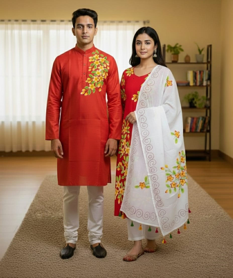 Block Print Three Piece ছবি 11