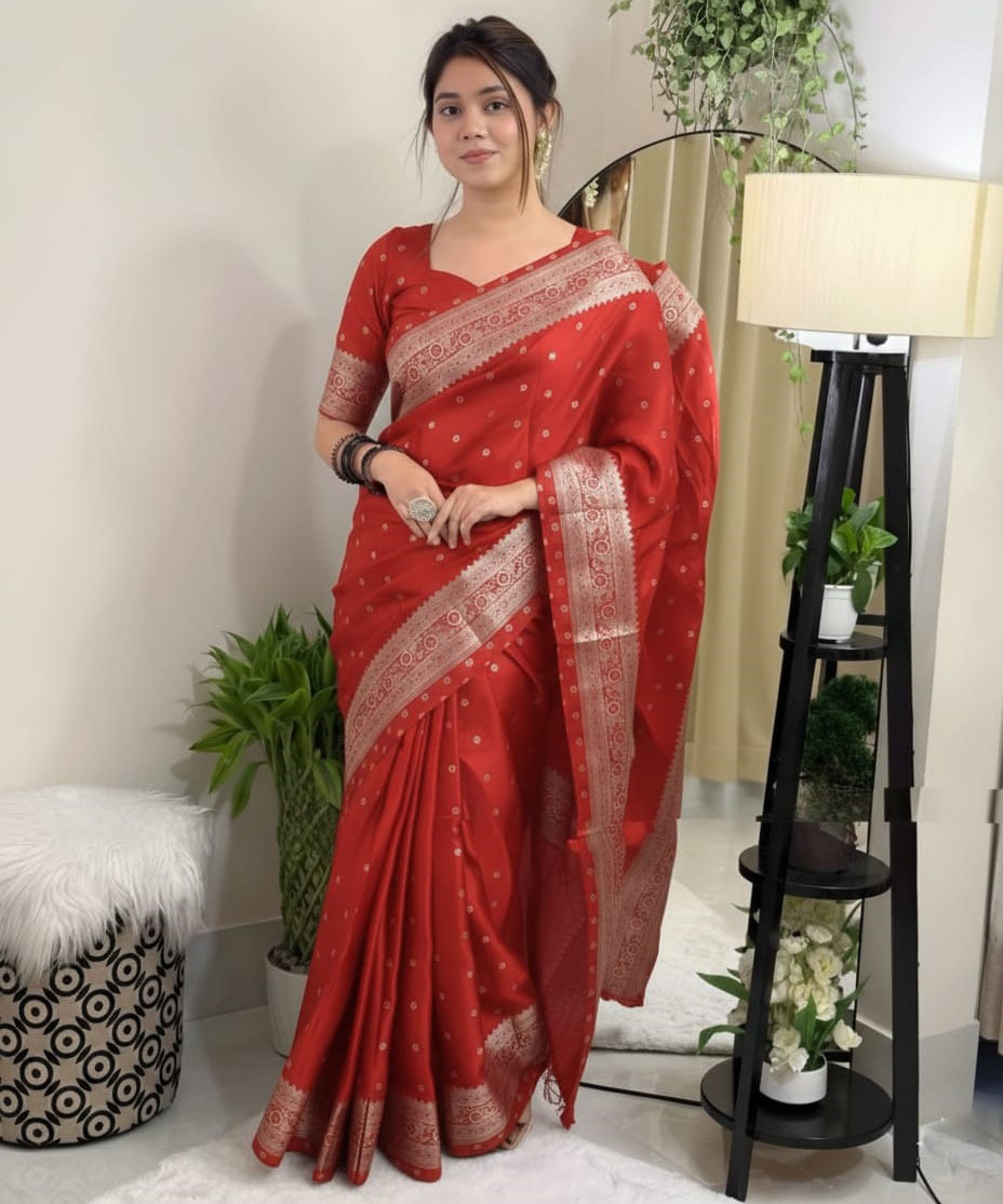 Japani Silk Sharee with Blouse Piece ছবি 19