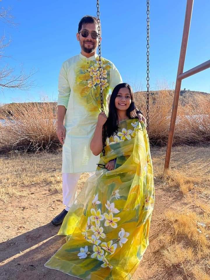Hand Print Couple Dress ছবি 6
