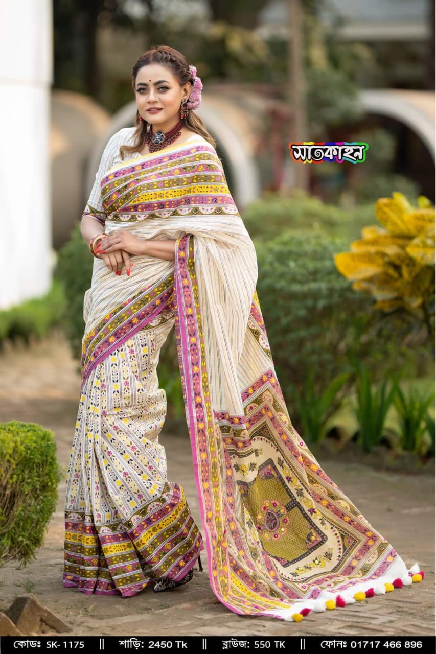 Half silk sharee ছবি 8
