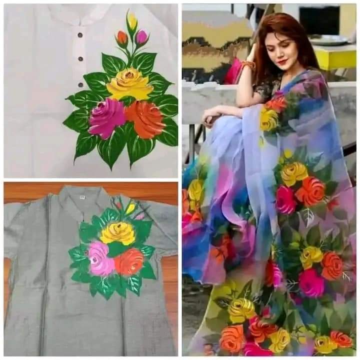 Hand Print Couple Dress