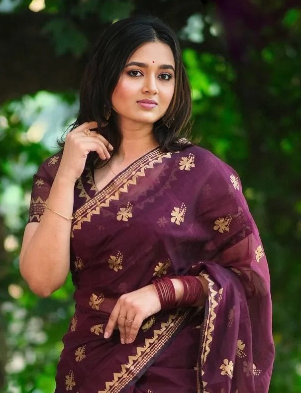 Afsan Print Sharee with Blouse Piece ছবি 4