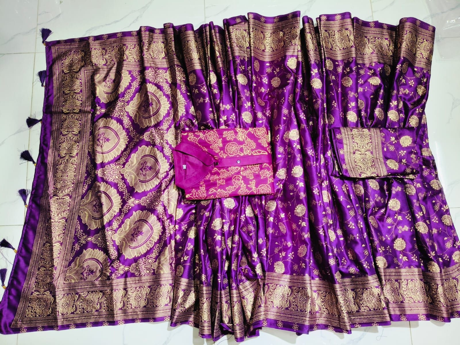 Sharee Panjabi Couple with Blouse Piece