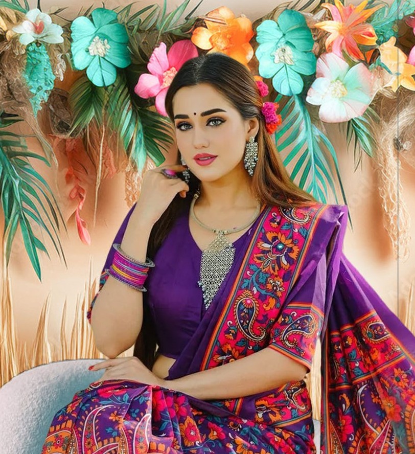 Premium Parsha Sharee with Blouse Piece ছবি 3
