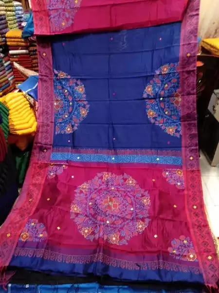 এমব্রয়ডাড়ী ধুপিয়ানসিল্ক শাড়ী ছবি 8