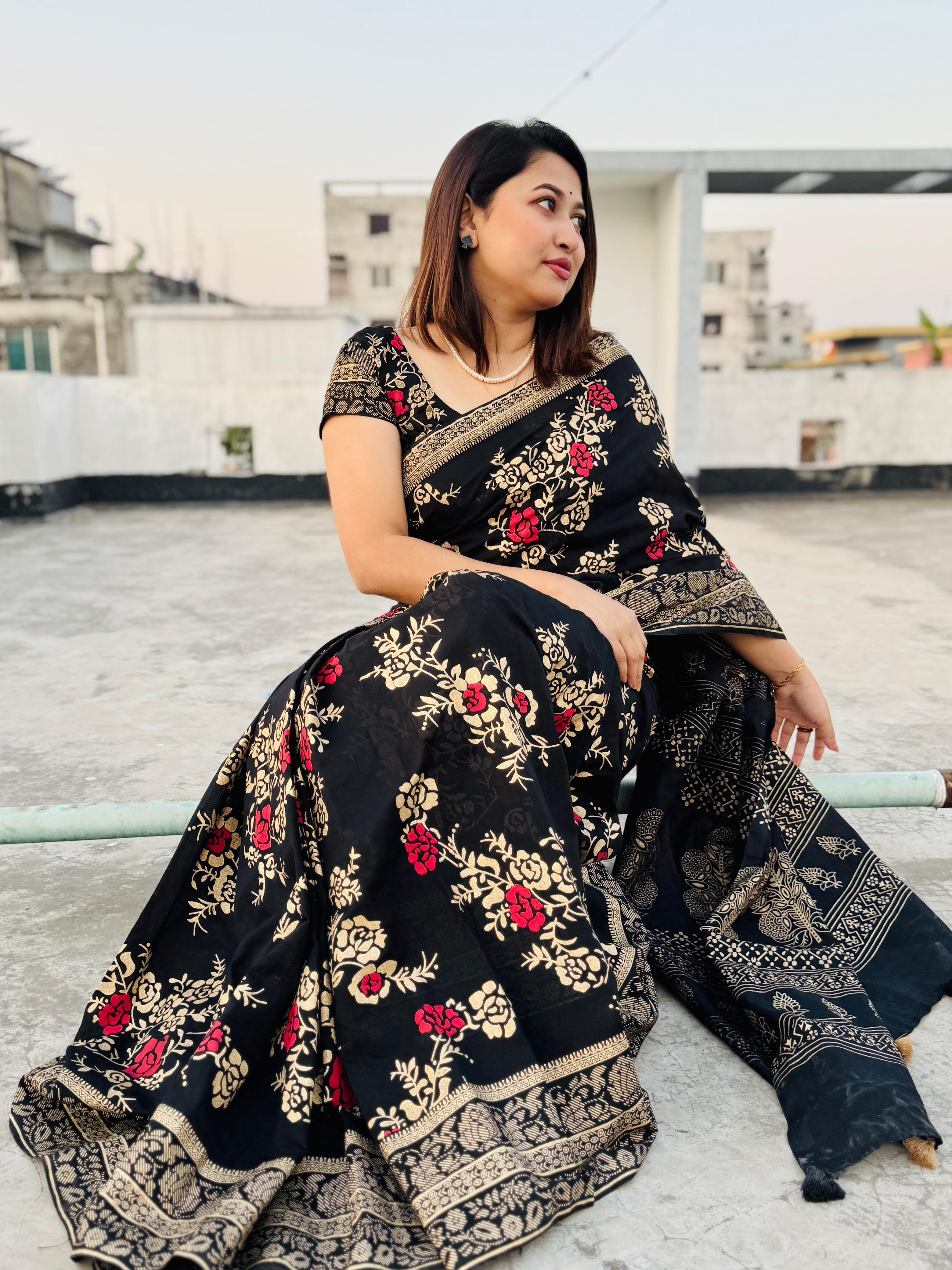 Dhupian Silk Sharee with Blaus  Piece ছবি 5
