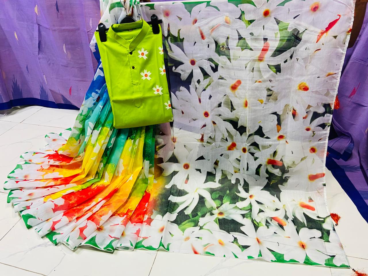 Sharee Panjabi Couple with Blouse Piece ছবি 14