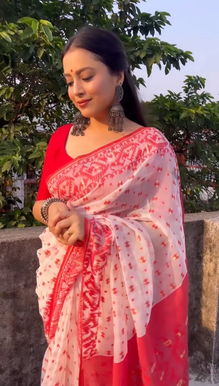 Skin Print Reshom Silk Sharee ছবি 4