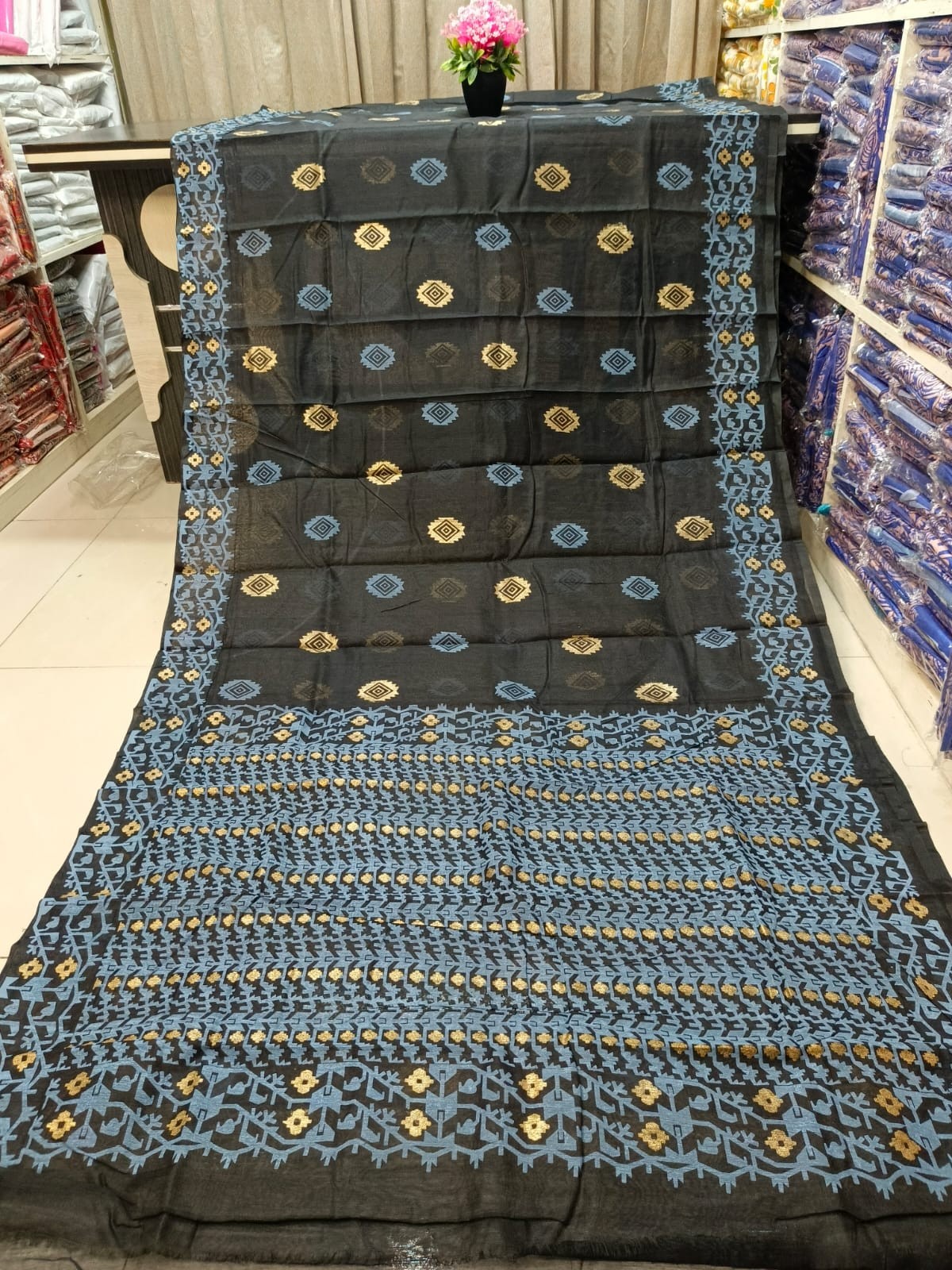 Half Silk Skin Print Sharee