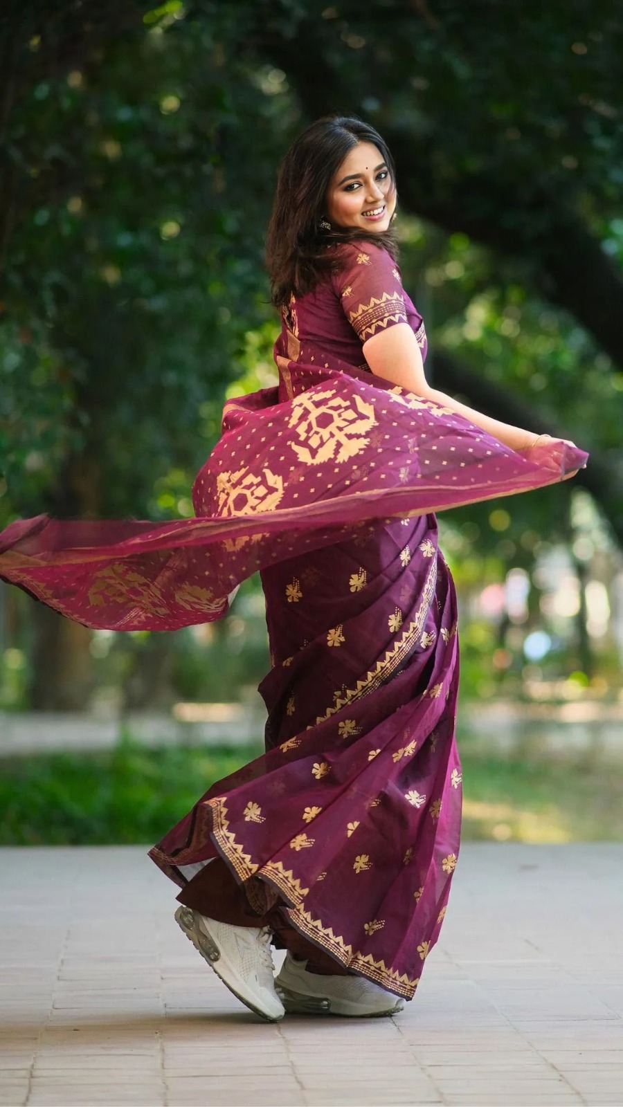 Semi Moslin Sharee with Blouse Piece ছবি 18