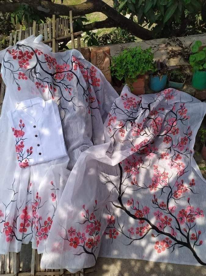 Exclusive Design Hand Print Couple Dress For Sweet Couple ছবি 2
