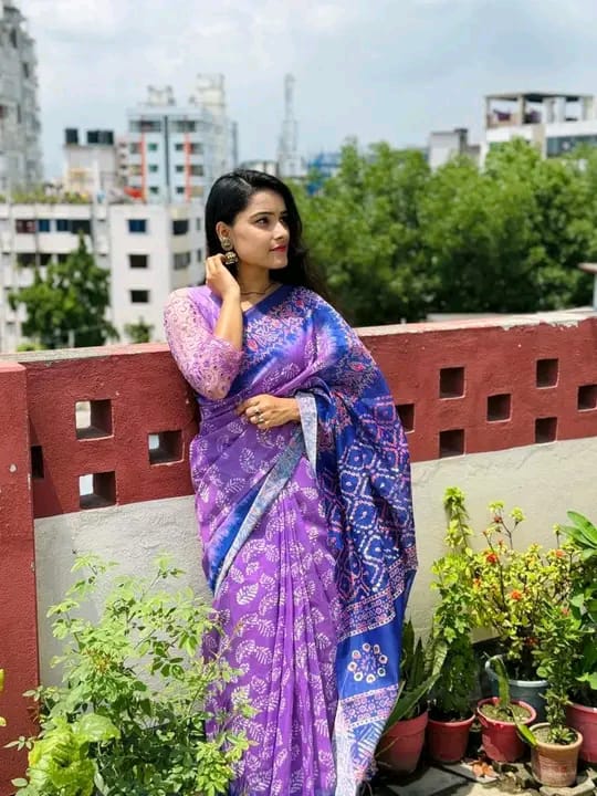 Chanderi silk sharee ছবি 3