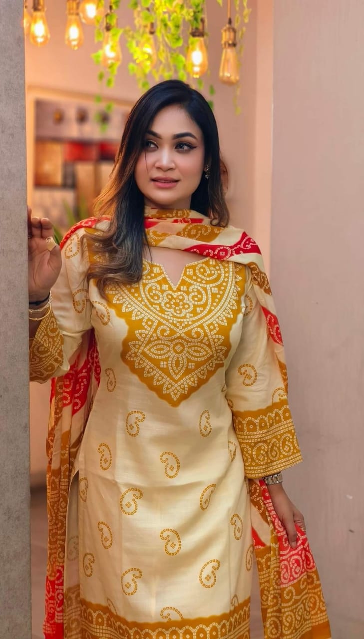 লিলেন থ্রি পিস ছবি 5