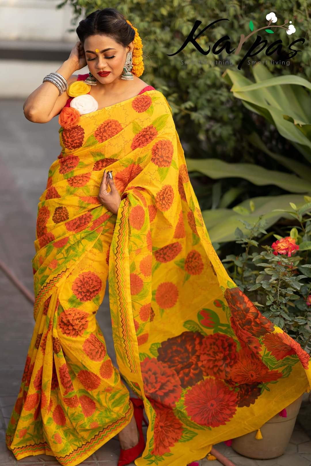 Half silk sharee ছবি 5