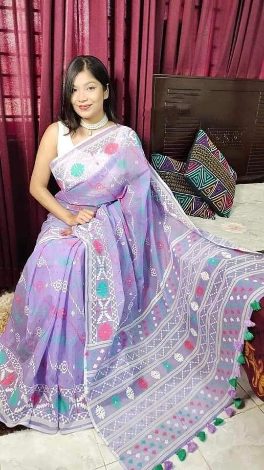 Half Silk Handprited Sarees ছবি 6
