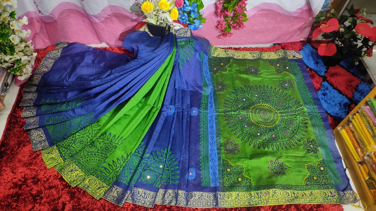 এমব্রয়ডাড়ী ধুপিয়ানসিল্ক শাড়ী ছবি 14
