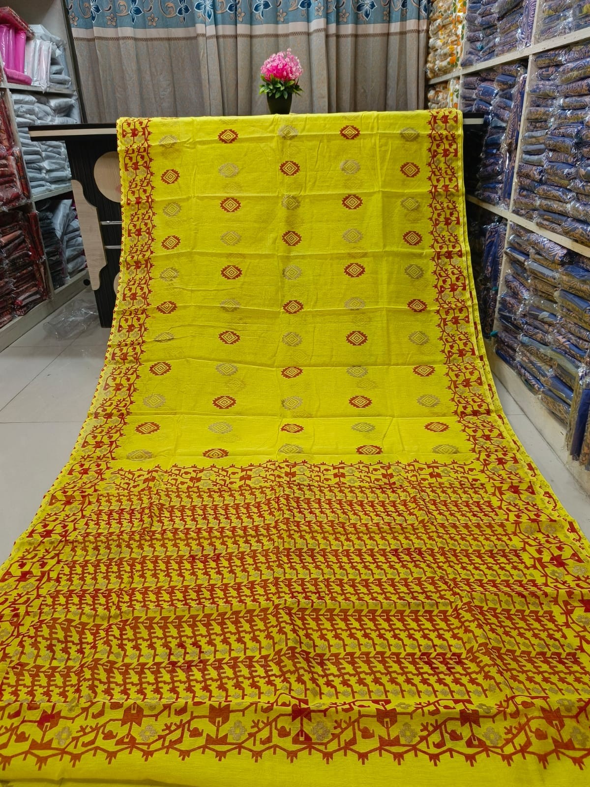 Half Silk Skin Print Sharee ছবি 6
