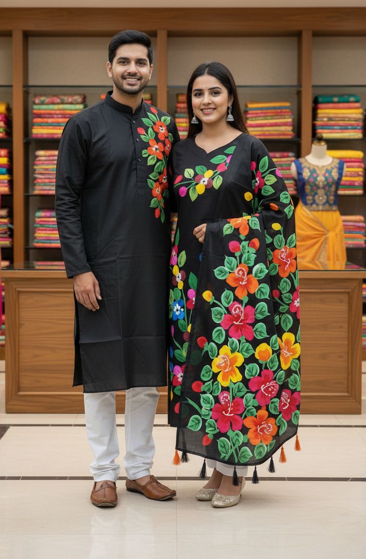 Block Print Three Piece ছবি 4