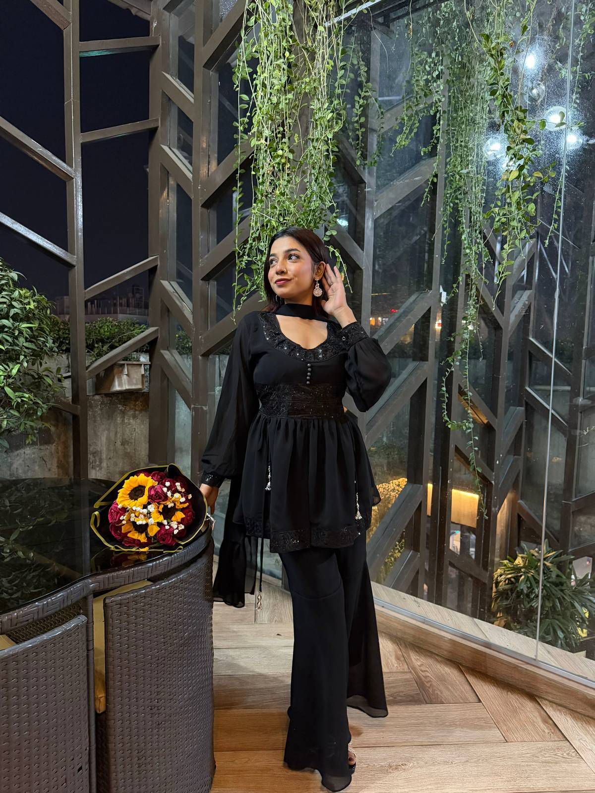 Georgette Sequence Three Piece ছবি 3