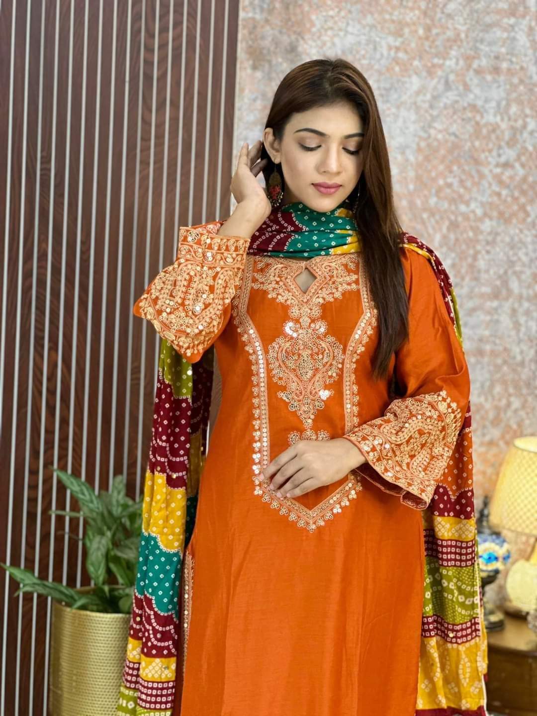 Linen Sequence Three Piece ছবি 6