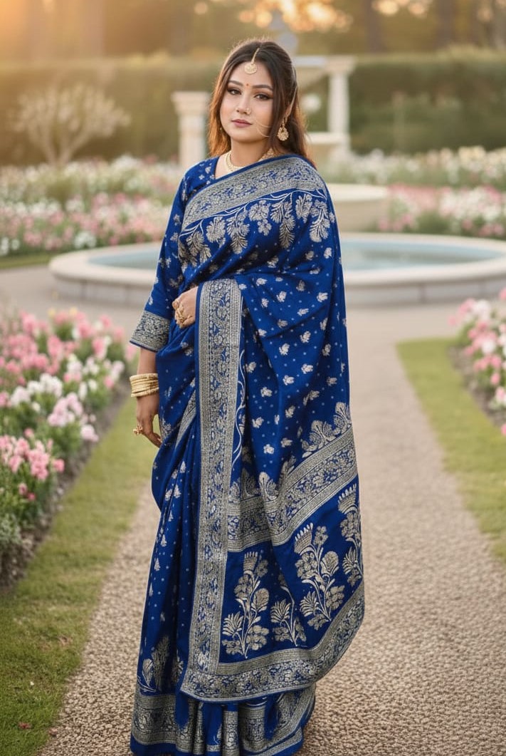 Japani Silk Sharee with Blouse Piece ছবি 8