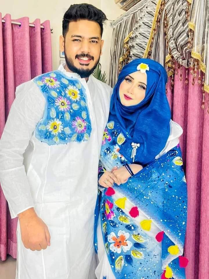 Hand Print Couple Dress ছবি 11