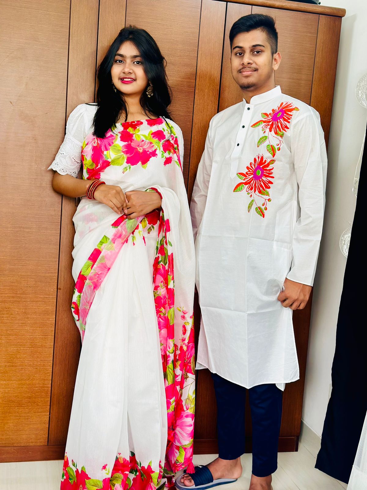 Sharee Panjabi Couple with Blouse Piece ছবি 6