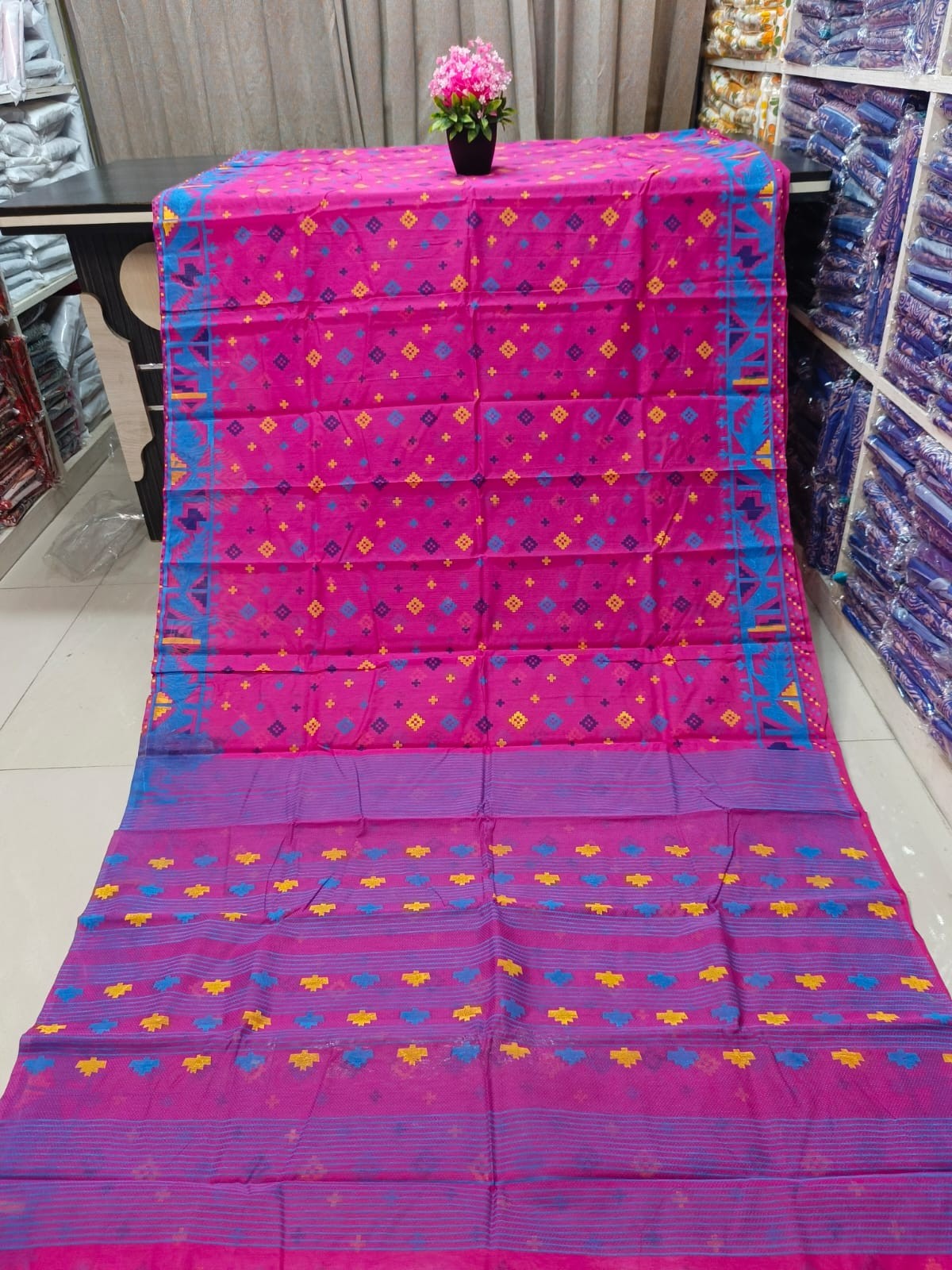 Half Silk Skin Print Sharee ছবি 12
