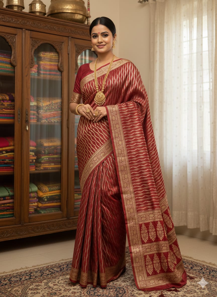 Japani Silk Sharee with Blouse Piece ছবি 3