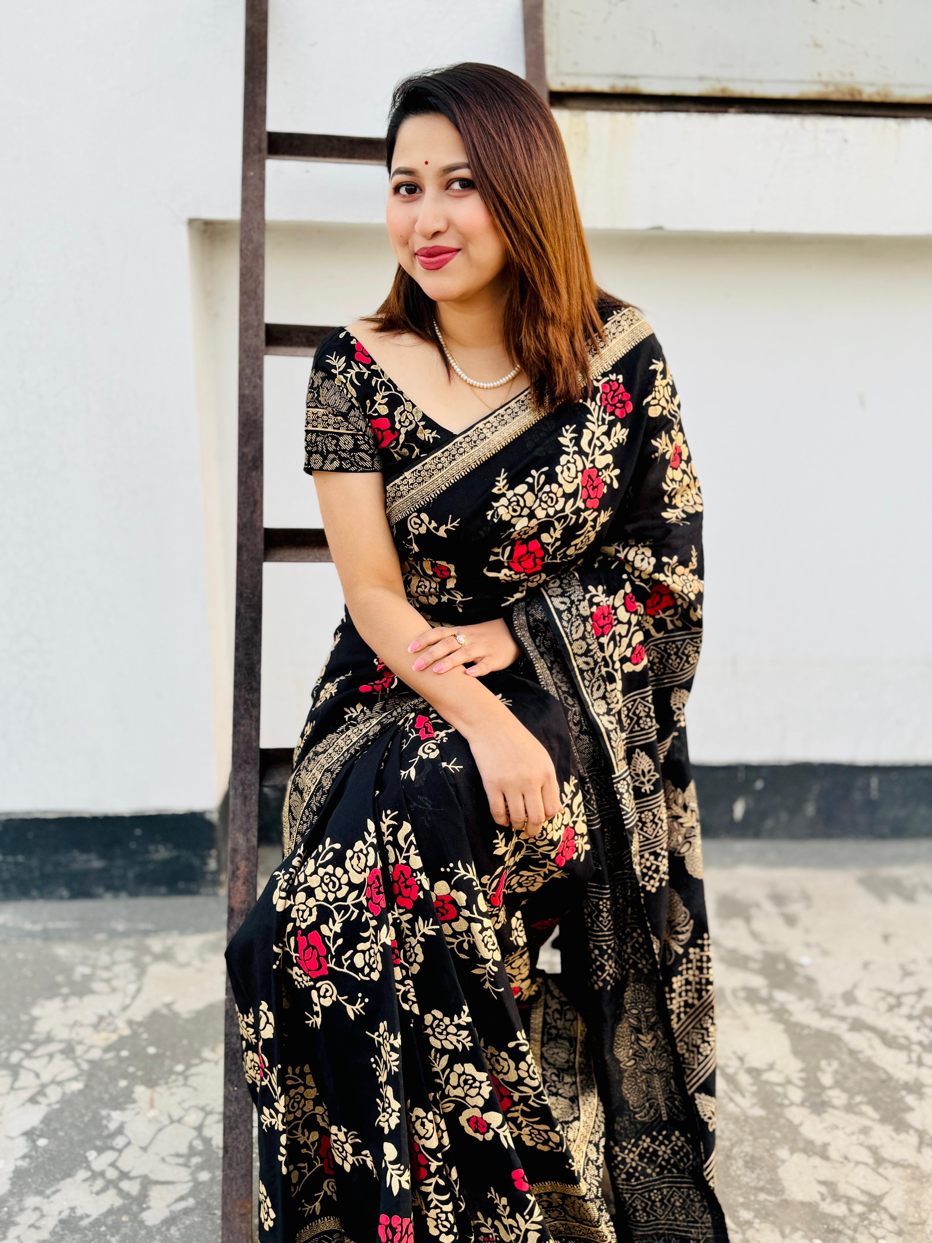 Dhupian Silk Sharee with Blaus  Piece ছবি 4