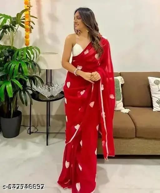Premium Jorjet Embroidery Sharee ছবি 2