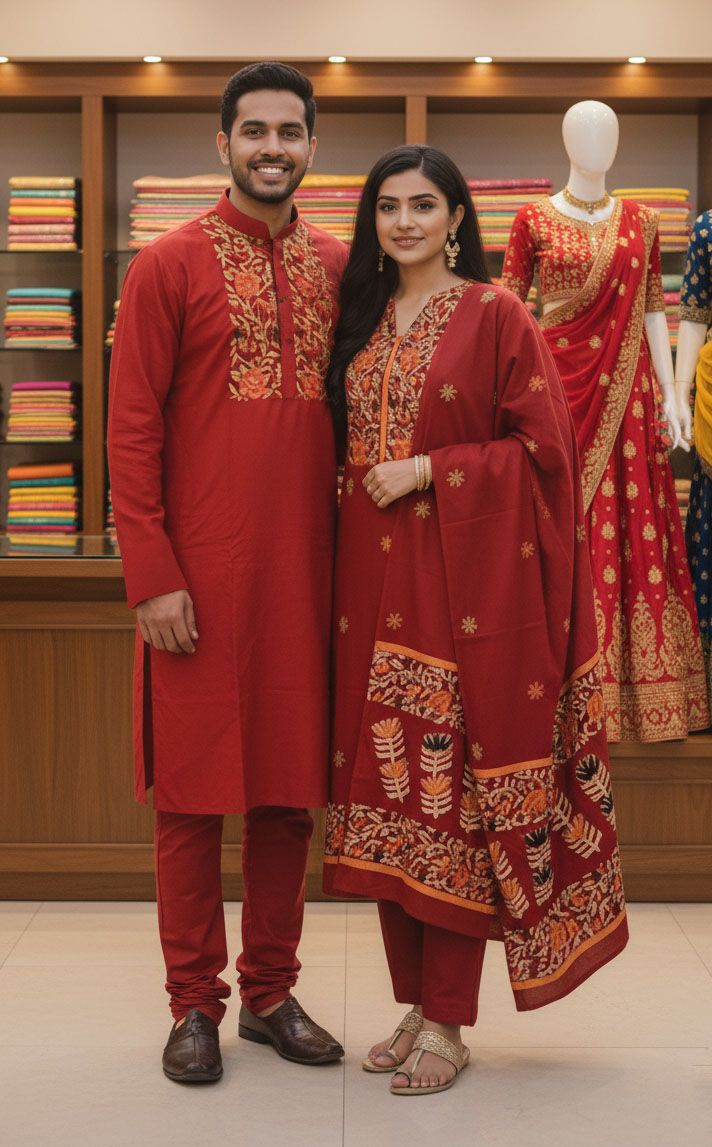 Block Print Three Piece ছবি 18