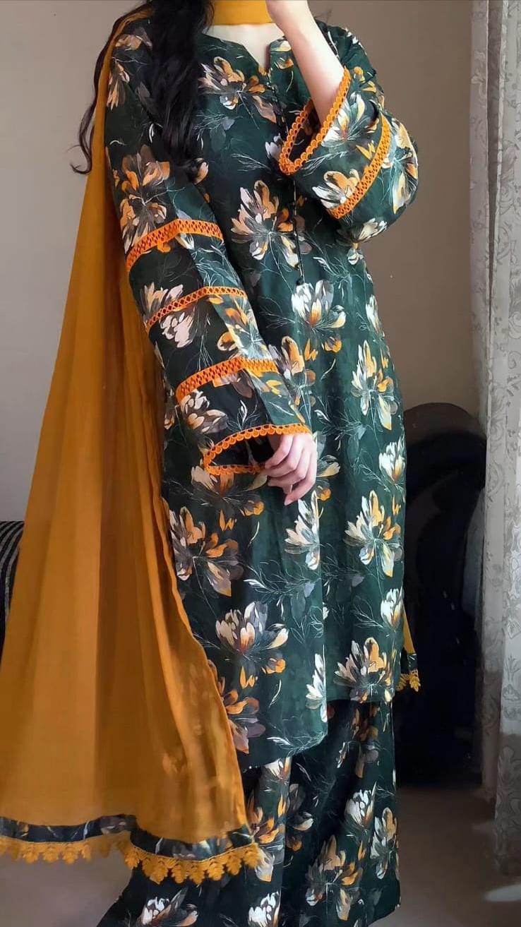 Cotton Readymade Three Piece