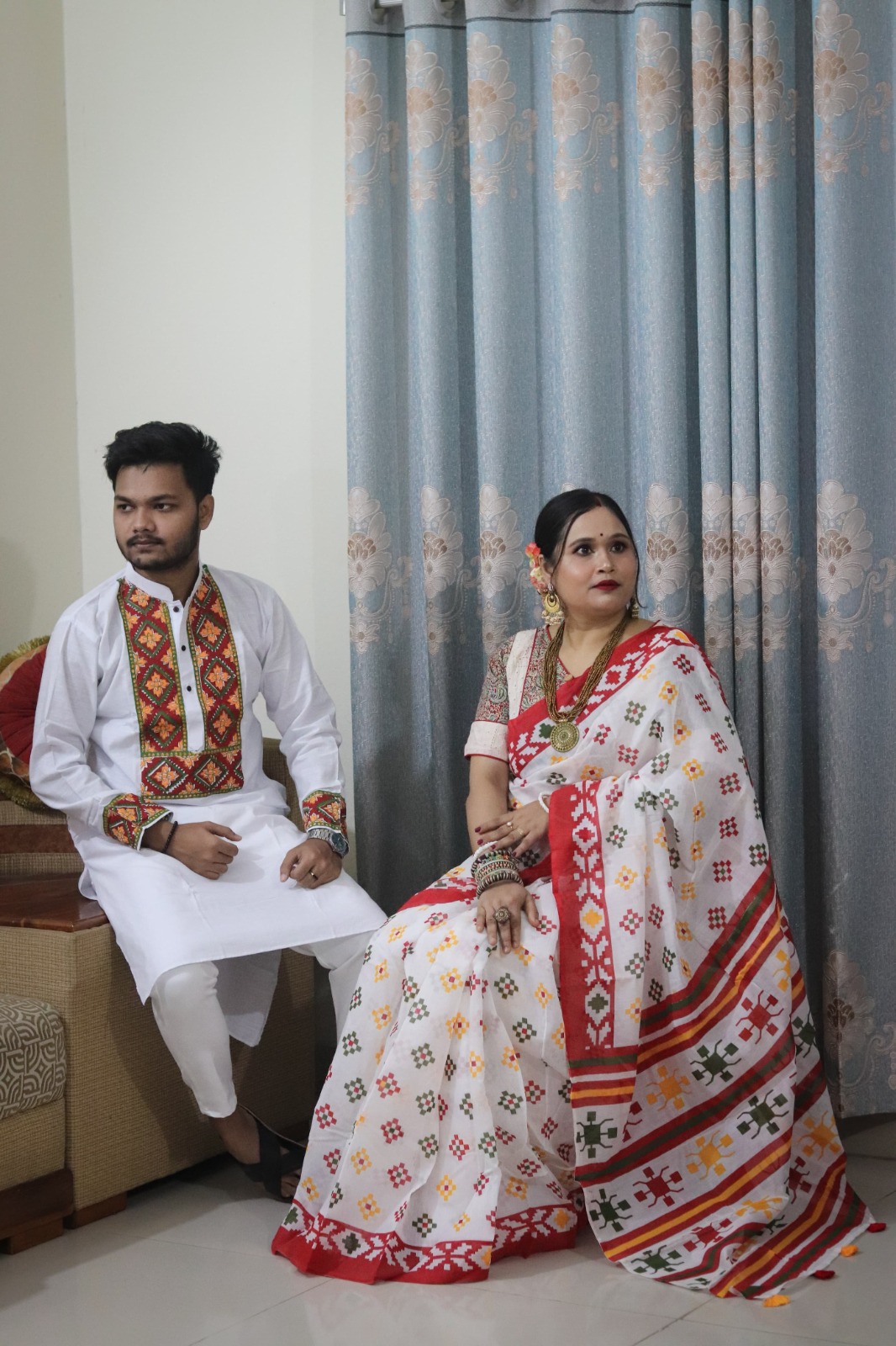 Sharee Panjabi Couple Set (No Blouse Piece) ছবি 16